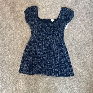 Navy Blue Polka Dot Dress
